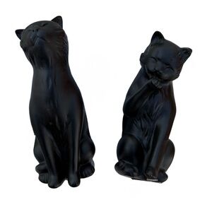 Cat Figurines NEW Cute Chic Two Black Cats Home Decor, Bookends, Cat Lover Gift